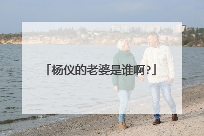 杨仪的老婆是谁啊?