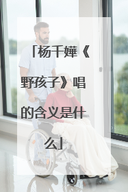 杨千嬅《野孩子》唱的含义是什么