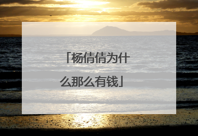 杨倩倩为什么那么有钱