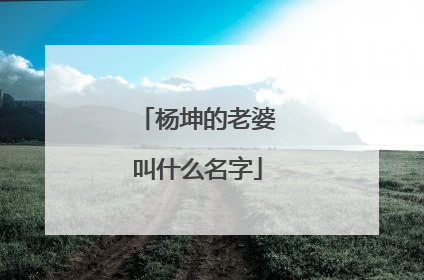 杨坤的老婆叫什么名字