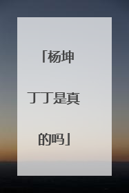 杨坤 丁丁是真的吗