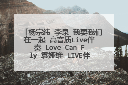 杨宗纬 李泉 我要我们在一起 高音质Live伴奏 Love Can Fly 袁娅维 LIVE伴奏 Owen 我不押了 高音质纯伴奏？