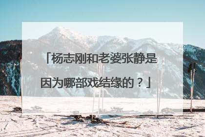 杨志刚和老婆张静是因为哪部戏结缘的？