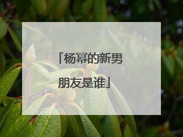 杨幂的新男朋友是谁