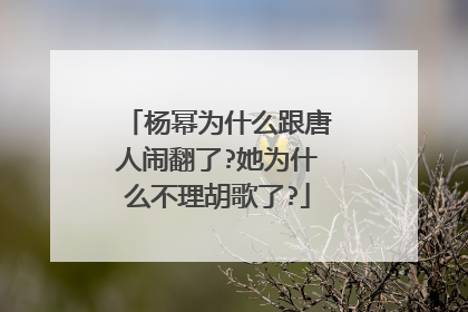 杨幂为什么跟唐人闹翻了?她为什么不理胡歌了?