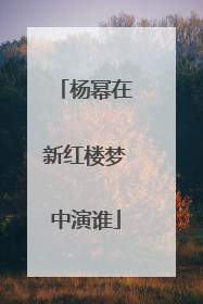 杨幂在新红楼梦中演谁