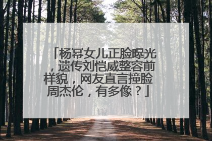 杨幂女儿正脸曝光，遗传刘恺威整容前样貌，网友直言撞脸周杰伦，有多像？
