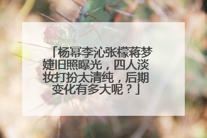 杨幂李沁张檬蒋梦婕旧照曝光，四人淡妆打扮太清纯，后期变化有多大呢？