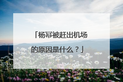 杨幂被赶出机场的原因是什么?
