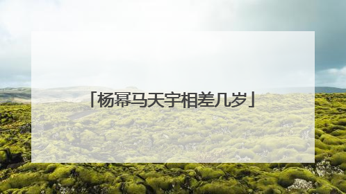 杨幂马天宇相差几岁