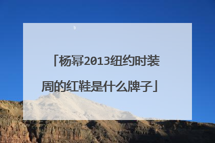 杨幂2013纽约时装周的红鞋是什么牌子