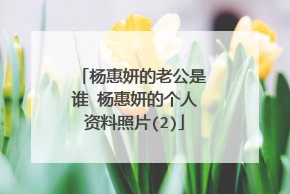 杨惠妍的老公是谁 杨惠妍的个人资料照片(2)