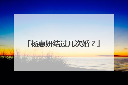 杨惠妍结过几次婚？