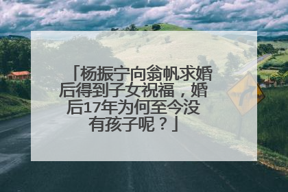 杨振宁向翁帆求婚后得到子女祝福,婚后17年为何至今没有孩子呢?