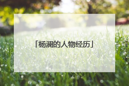 杨澜的人物经历