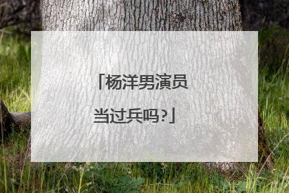 杨洋男演员当过兵吗?