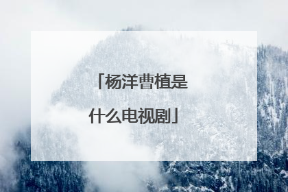 杨洋曹植是什么电视剧