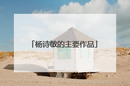 杨诗敏的主要作品