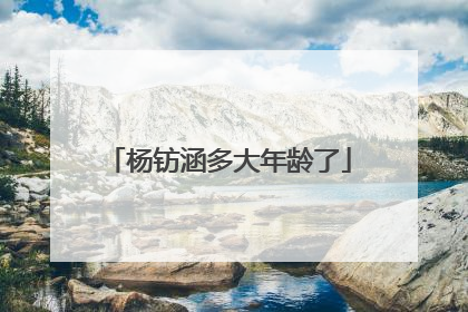 杨钫涵多大年龄了