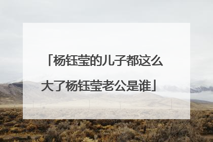 杨钰莹的儿子都这么大了杨钰莹老公是谁