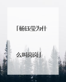 杨钰莹为什么叫岗岗