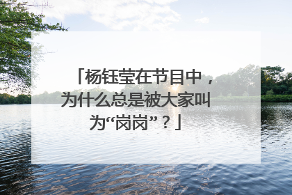 杨钰莹在节目中,为什么总是被大家叫为“岗岗”?