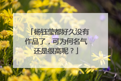 杨钰莹都好久没有作品了，可为何名气还是很高呢？