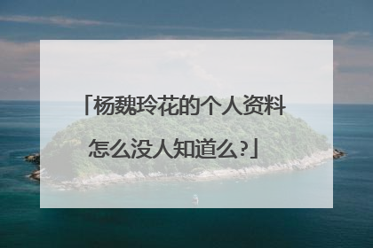 杨魏玲花的个人资料怎么没人知道么?