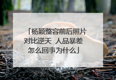 杨颖整容前后照片对比逆天 人品暴差怎么回事为什么