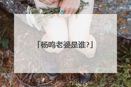 杨鸣老婆是谁?