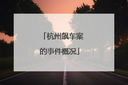 杭州飙车案的事件概况