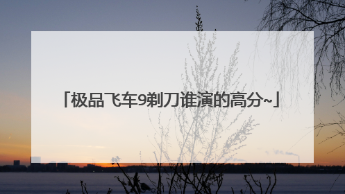极品飞车9剃刀谁演的高分~