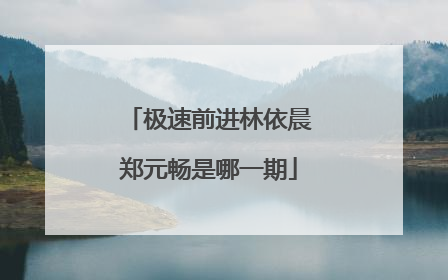 极速前进林依晨郑元畅是哪一期