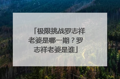 极限挑战罗志祥老婆是哪一期?罗志祥老婆是谁