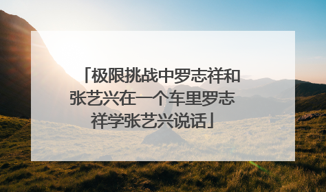 极限挑战中罗志祥和张艺兴在一个车里罗志祥学张艺兴说话