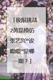 极限挑战2黄磊模仿张艺兴“诶呦喂”是哪一期?