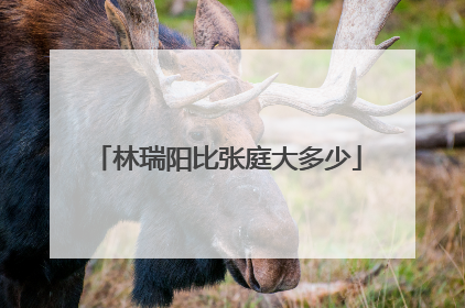 林瑞阳比张庭大多少