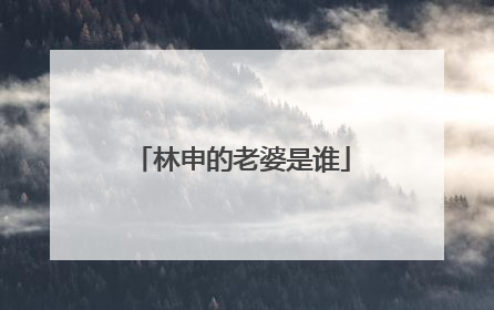 林申的老婆是谁