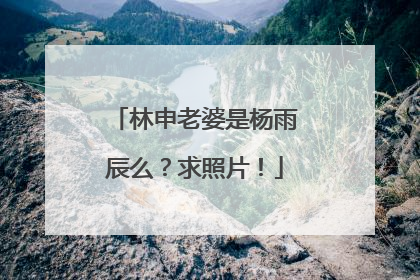 林申老婆是杨雨辰么？求照片！