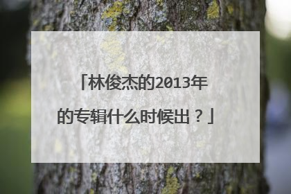 林俊杰的2013年的专辑什么时候出？