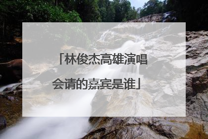 林俊杰高雄演唱会请的嘉宾是谁