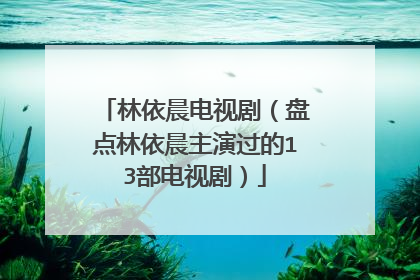 林依晨电视剧（盘点林依晨主演过的13部电视剧）