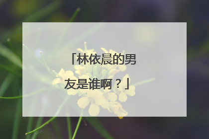 林依晨的男友是谁啊？