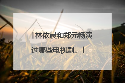 林依晨和郑元畅演过哪些电视剧。