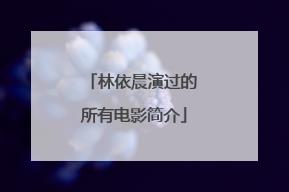 林依晨演过的所有电影简介