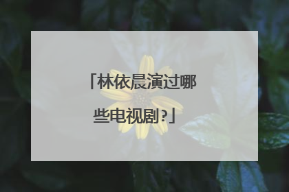 林依晨演过哪些电视剧?