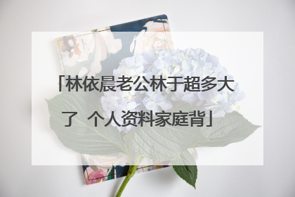 林依晨老公林于超多大了 个人资料家庭背