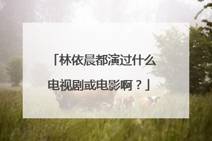 林依晨都演过什么电视剧或电影啊?
