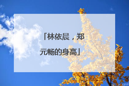 林依晨,郑元畅的身高