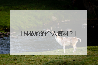 林依轮的个人资料?